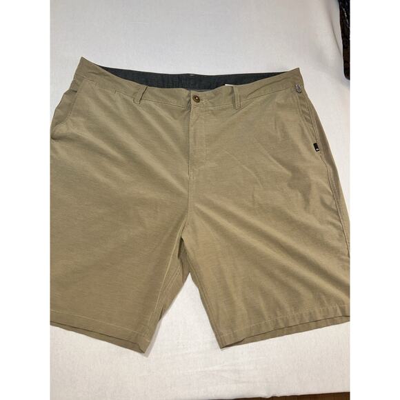 Quicksilver Amphibian Men’s Shorts Khaki Brown Size 42 X 9 | 4 Way Stretch Chino - Picture 1 of 13